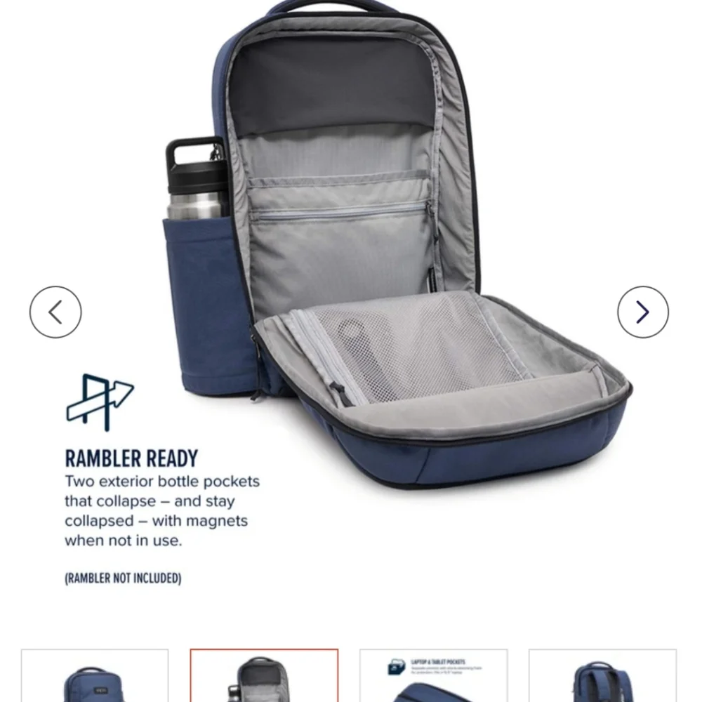 Yeti Black Backpack with Gray Bottom Panel